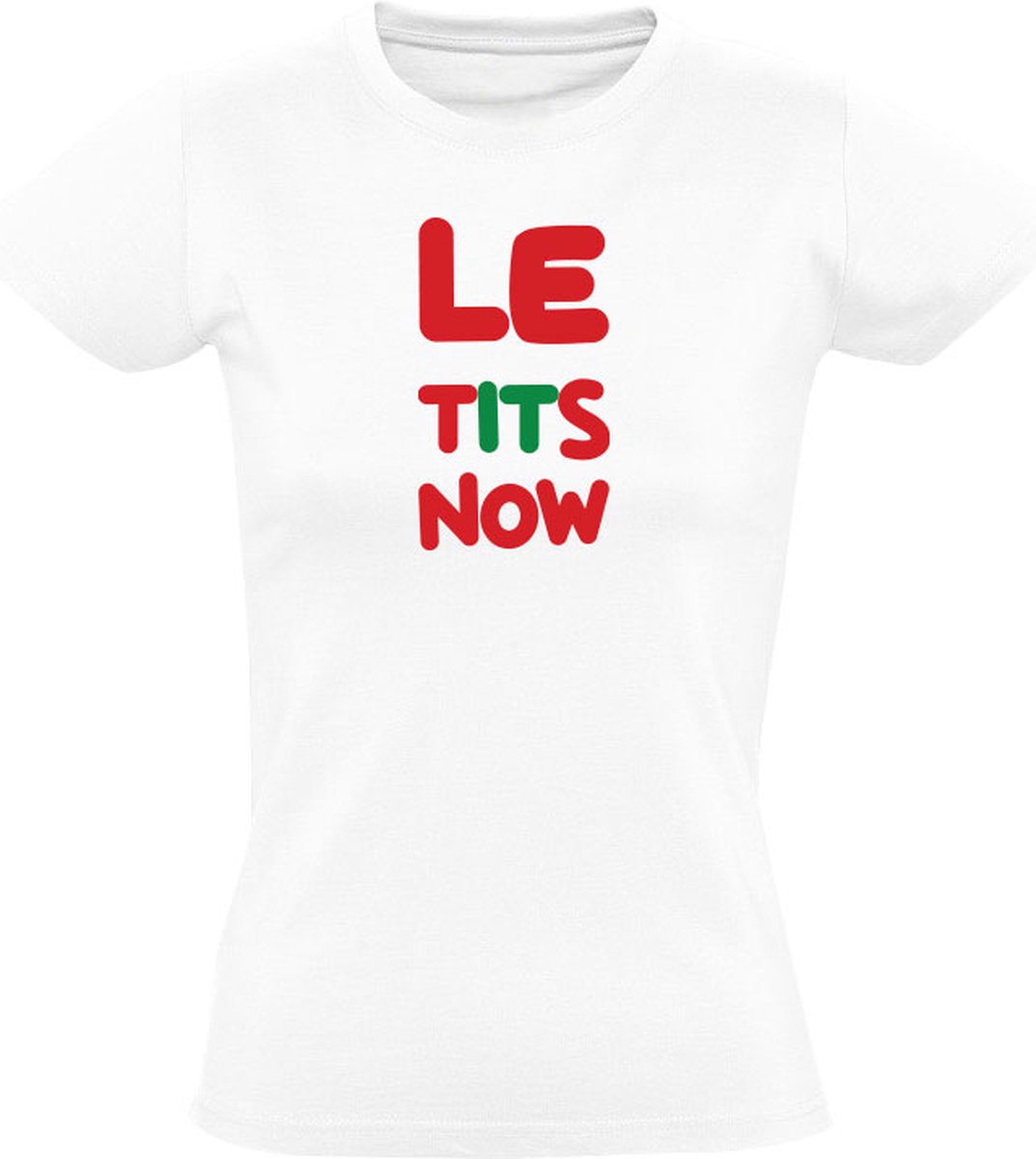 Let it snow Dames T-shirt kerst feest sneeuw borsten tieten
