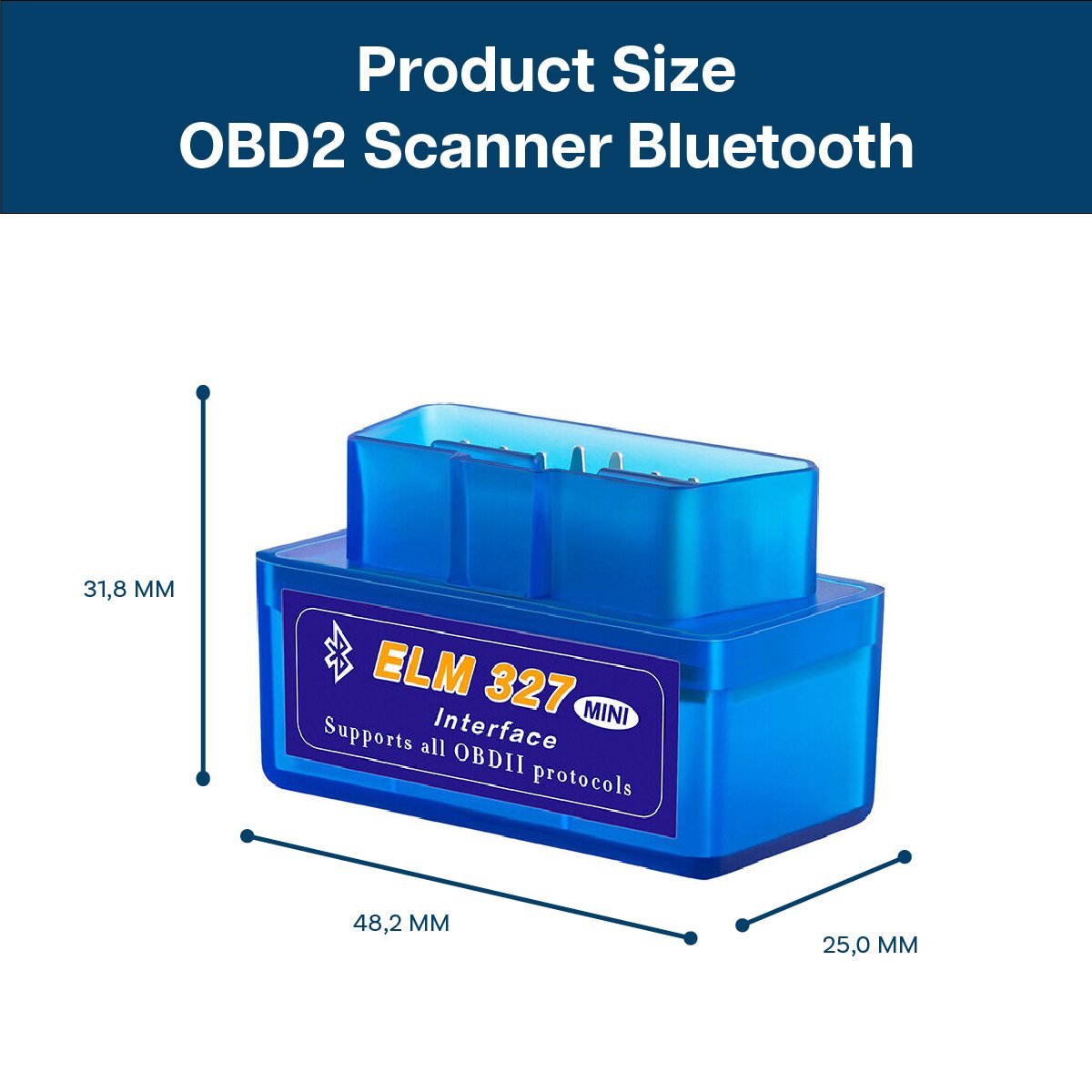 Bluetooth Détecteur Diagnostic de Voiture Scanner de Véhicule Outil pour  ELM327 OBD2 V2.1 - Cdiscount Auto