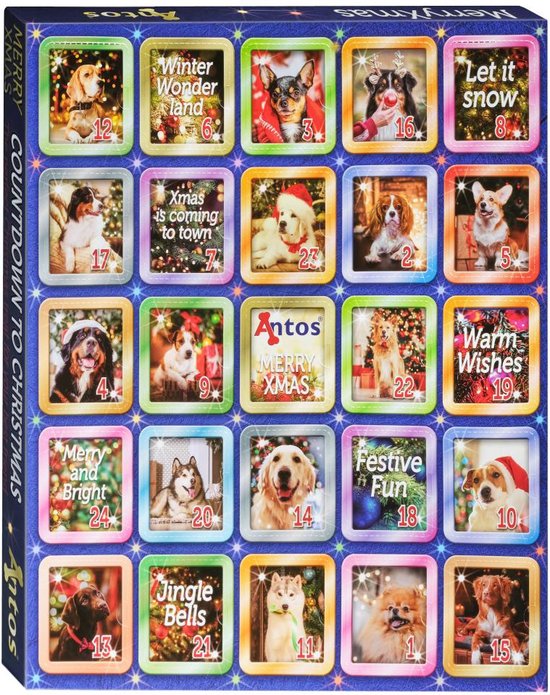 Honden Kerst Cadeau Adventskalender Snacks Kerstmis Honden Advent Hokjes Kalender Hond Verrassing
