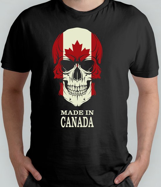 Foto: Made in canada t shirt canada skullart gift cadeau skulllove skullcollection skullsculpture schedelkunst schedelliefde schedelverzameling schedeldecoratie