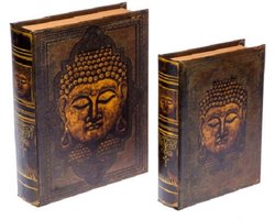 Denza - Opberg box buddha BK37L2800 boekendoos - opbergdoos - decoratie - vintage - deco - decoratieve boeken - doos boek - kasboek - dozen - kluizen boek - kist - decoratief