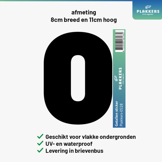 Rallynummer sticker met eigen nummer (50cm