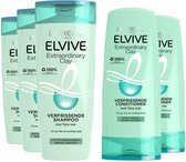 L'Oréal Elvive Extraordinary Clay - Shampoo 3x 250 ml & Conditioner 2x 200 ml - Pakket Pakket