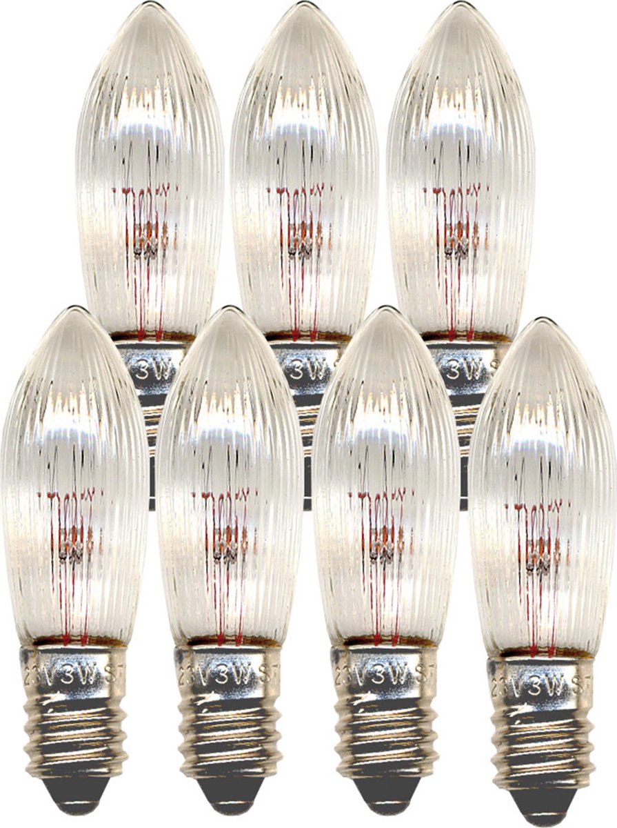 Lot de 10 Ampoules de Rechange E10 34V 3W pour Guirlande Lumineuse et  Décoration de Noël