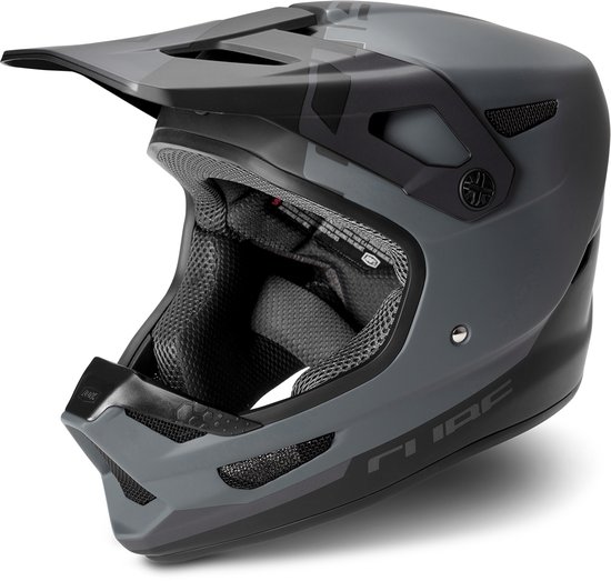CUBE Helm Status x 100% - Downhill-helm - Ultralichte glasvezelschaal - Actief koelsysteem - S - 55-56 cm - Zwart