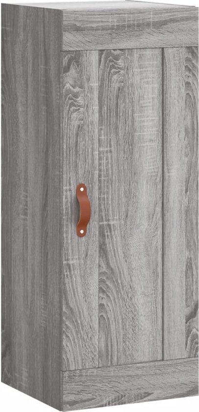 vidaXL-Hoge-kast-34,5x34x180-cm-bewerkt-hout-grijs-sonoma-eikenkleurig