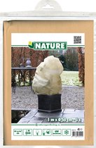 Nature plantenhoes met trekkoord - 3x stuks - H100 x D50 cm - beige - anti-vorst beschermhoes