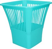 Plasticforte Afvalbak/vuilnisbak/kantoor prullenbak - plastic - blauw - 30 cm