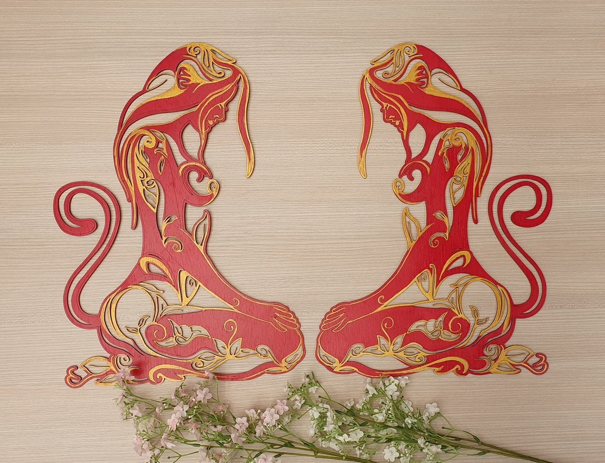 Handgemaakte duurzame Meisje met houten staartkar - Roze (set)