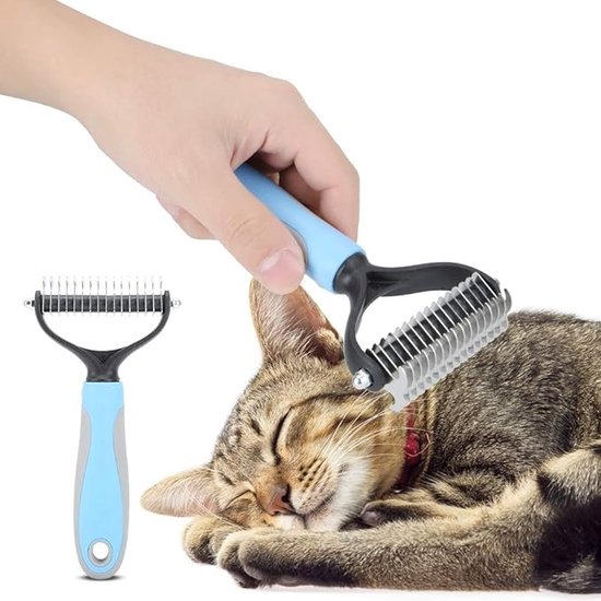 Lushly Hond Trimmermes, Scheerkam voor Huisdieren, Verzorgingsgereedschap, Dierbenodigdheden Kammen, Houten Handvat Kam voor Honden en Katten