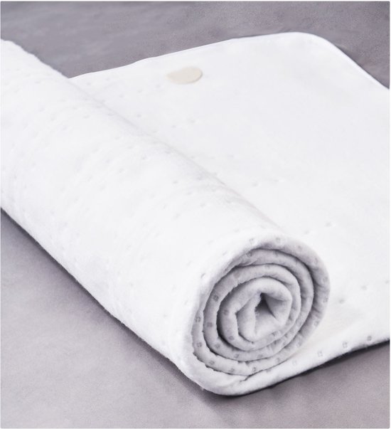 Xiaoda elektrische deken 1 persoons warmte onderdeken 3 standen 60Watt automatische uitschakeling overhittingsbescherming 150x80cm wit