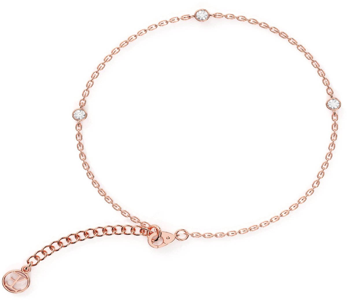 Elysian Armband Dames - Sterling Zilver 925 - 18K Rosé Goud verguld - Luxe geschenkdoos - 16 + 4 cm