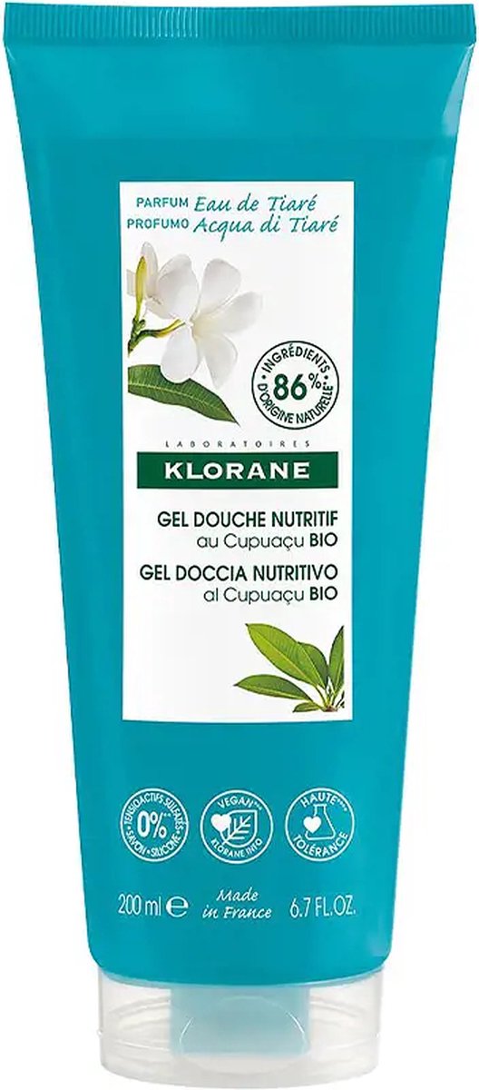 Klorane Huid Eau de Tiaré Gel Douche Nutritif