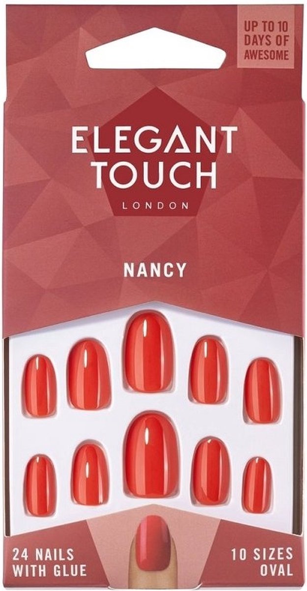 Elegant Touch Polish Nancy Red Oval