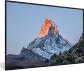 Fotolijst incl. Poster - De Matterhorn in Zwitserland bij zonsopkomst - 30x20 cm - Posterlijst