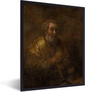 Fotolijst incl. Poster - Homerus - Rembrandt van Rijn - 60x80 cm - Posterlijst