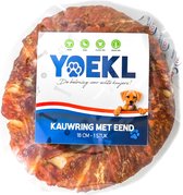 YOEKL Kauwring Met Eend - Honden Snacks - Hondensnoepjes - Hondensnacks gedroogd - Hondensnacks Kauwbot - 12cm