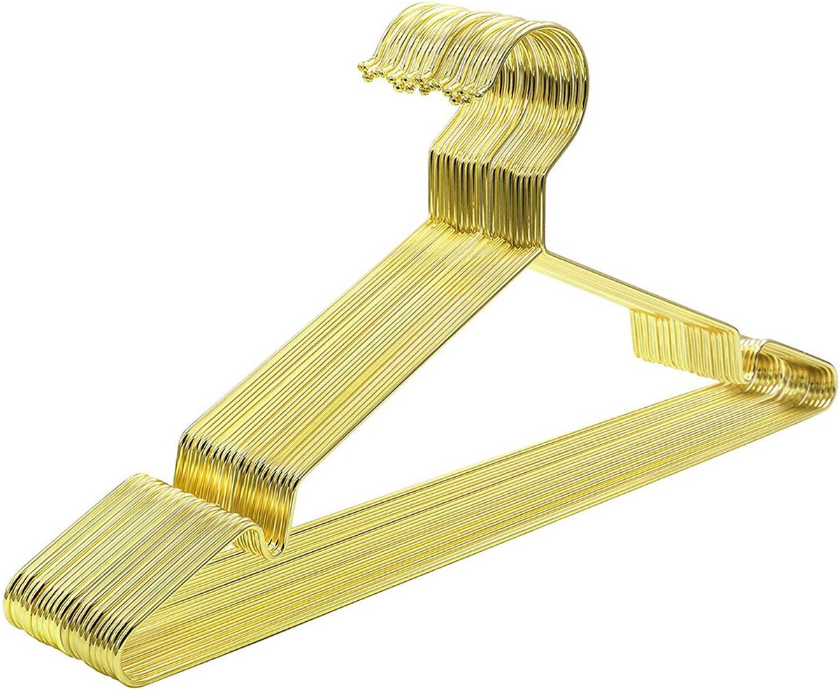 Kledinghangers - Metalen hangers - Set van 20 - Goud