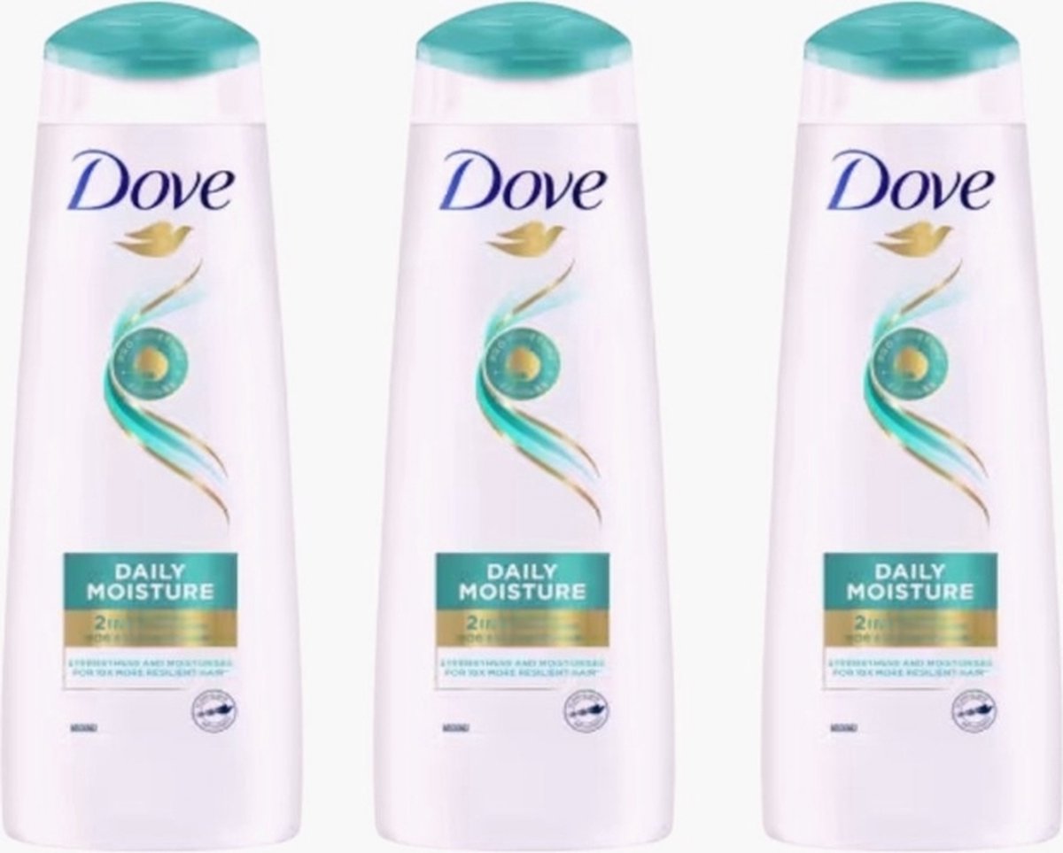 Dove 2 in 1 Shampoo - Daily Moisture - 3 x 250 ml
