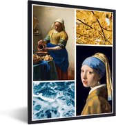 Fotolijst incl. Poster - - Vermeer - Melkmeisje - Meisje met de parel - 30x40 cm - Posterlijst