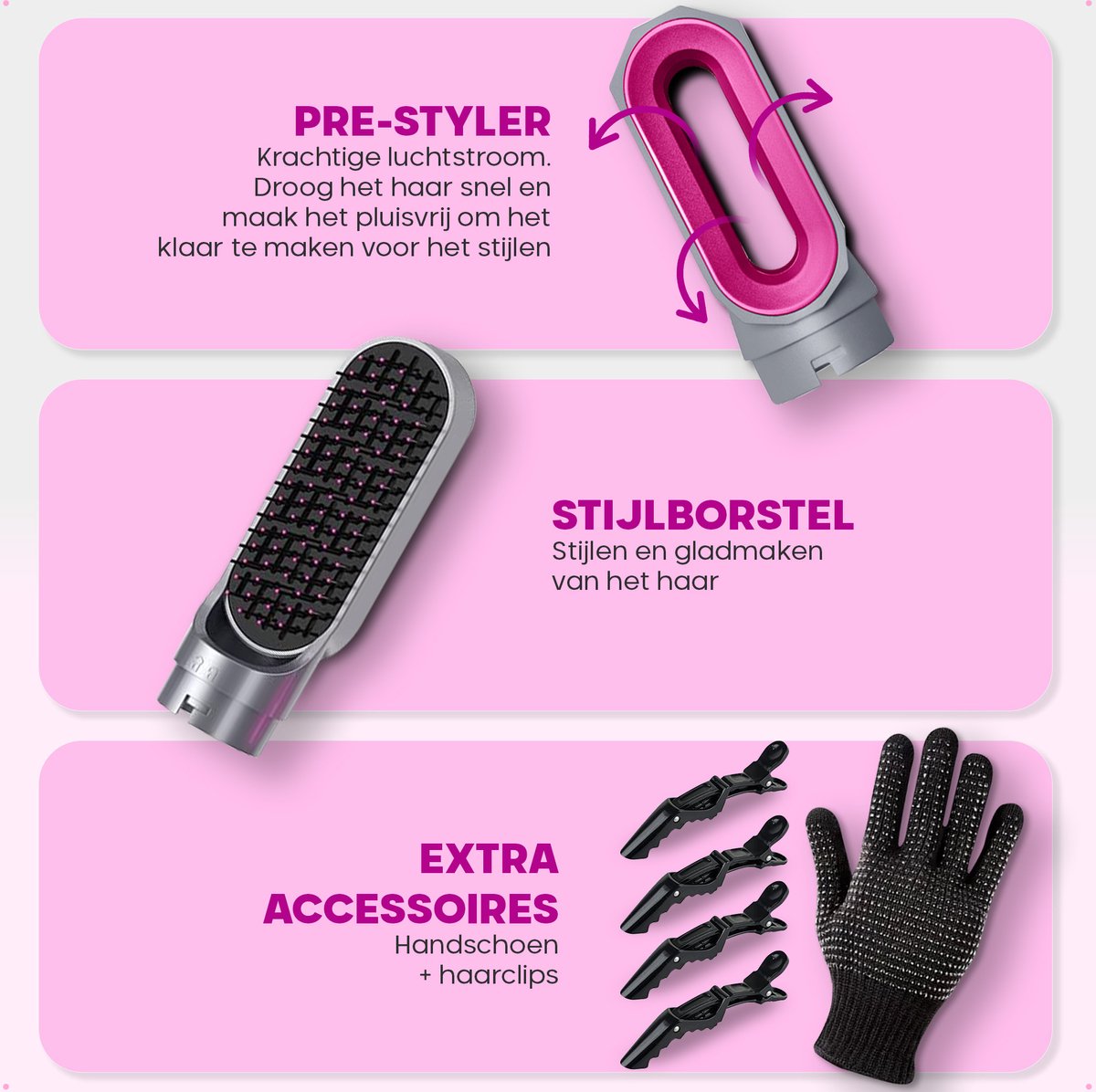 Krultang 5 in 1 - Airstyler - Multistyler - Fohnborstel - afbeelding 3