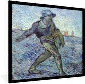 Fotolijst incl. Poster - De zaaier (naar Millet) - Vincent van Gogh - 40x40 cm - Posterlijst