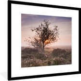 Cadre photo avec affiche - La bruyère au lever du soleil - 40x40 cm - Cadre pour affiche