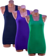 3 Pack dames hemd - 100% katoen - Zee - Maat L
