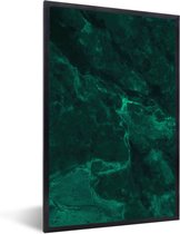 Fotolijst incl. Poster - Marmer - Kalk - Groen - Structuur - Marmerlook - 60x90 cm - Posterlijst