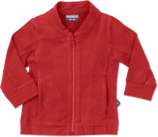 Silky Label vest met rits Hypnotizing red - maat 62/68 - rood