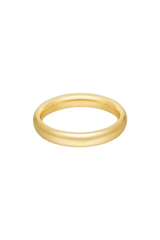 Ring effen basic - Ring - Yehwang - Stainless Steel - Goud - Maat 18