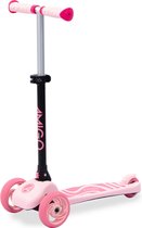 AMIGO Twister 3-Wiel Kinderstep - Opvouwbaar - In hoogte verstelbaar - Voetrem - Vanaf 3 jaar - Jongens / Meisjes - Roze