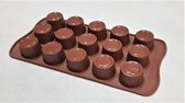 Moule à Chocolat en Siliconen Praliné - 21 x 10,5 cm - Fabriquez votre propre chocolat - Fabriquez du chocolat - Réalisez 15 morceaux de chocolats - Réalisez un bonbon - Bonbons