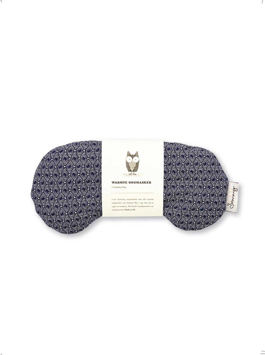 Goedkoopste Oogmasker warmtekussen - Blauwe ruit - Duurzaam cadeau - Kersenpitten - Meditatiekussen - Oogkussen - Yoga - Meditatie - Ontspanning - Migraine