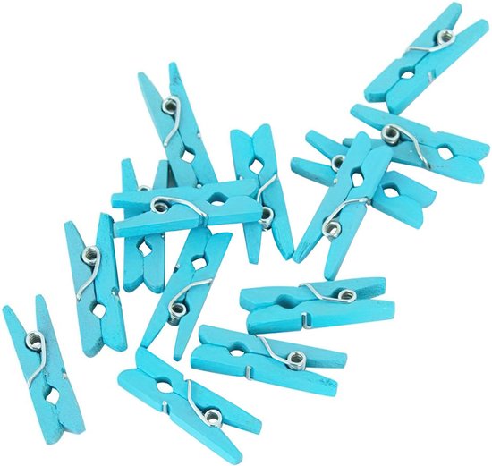 Miniknijpers pakje a 24 stuks blauw