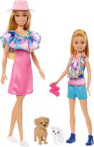 Bol.com Barbie en Stacie to the Rescue - Zomeravontuur - Met twee puppy's - Barbiepop aanbieding