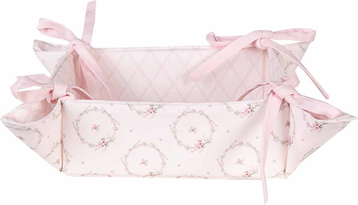 Clayre & Eef Broodmand 35x35x8 cm Roze Katoen Konijn