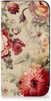 Smart Cover Geschikt voor iPhone 15 Pro Bloemen