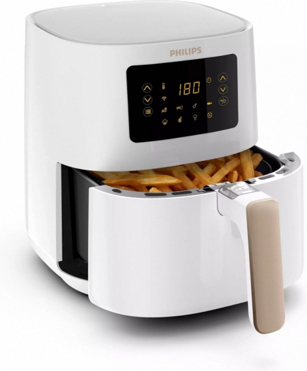 Afbeelding 2 van Philips HD9255/30 5000 Series - Heteluchtfriteuse - 4.1 liter - 1400 Watt - Wit