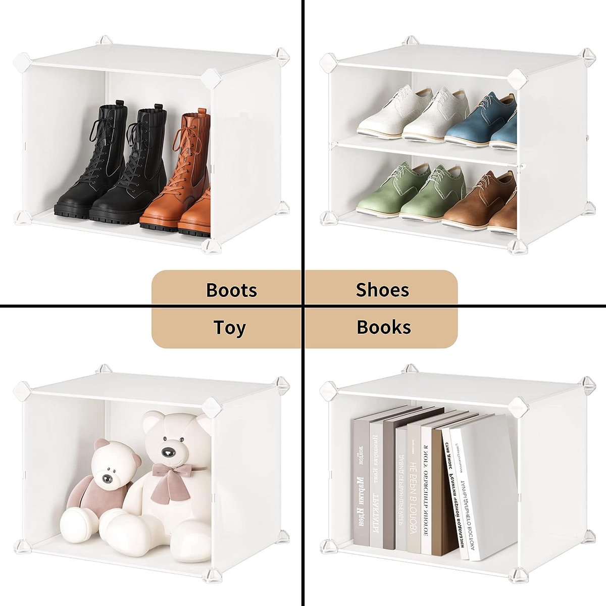 JOISCOPE Schoenenkast, Schoenenrek Kunststof,stapelbaar DIY Schoenenrek