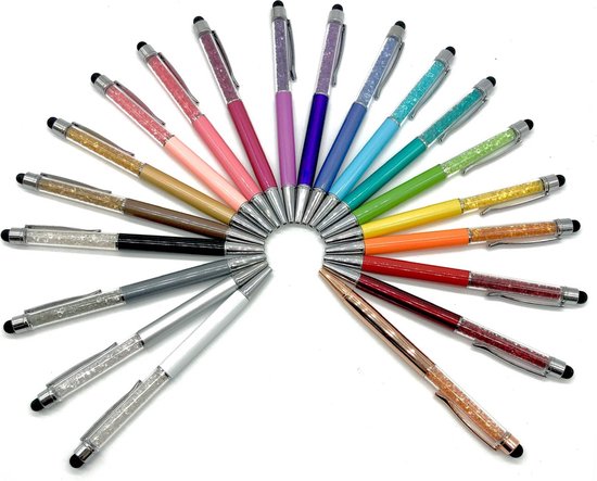 Swarovski Stijl Stylus | 4 Stuks | Verschillende Kleuren Mix | Metaal | 500+ Kristallen