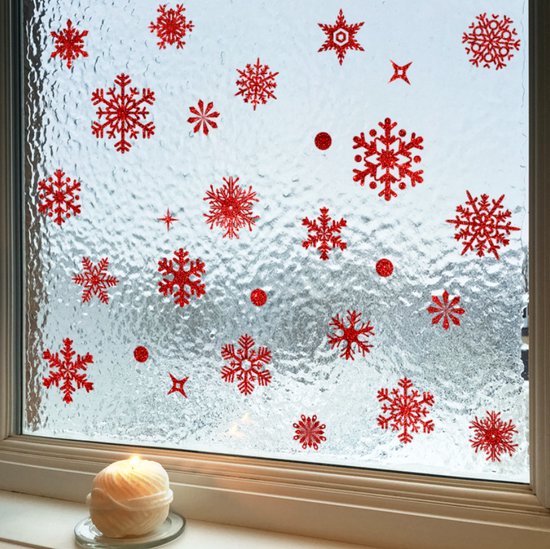 Raamstickers Kerst Kerst versiering Raamversiering Kerststicker A4 formaat bol