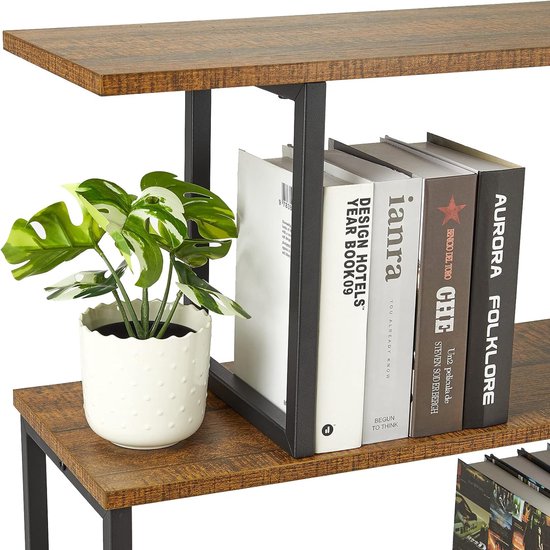 Boekenkast 50x33x82 cm bewerkt hout zwart | -nl