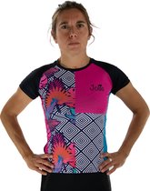 Jolie Pro Level Running T-Shirt Hawaiian Leafs & Squares - Loop T-Shirt - Sportshirt - XXS