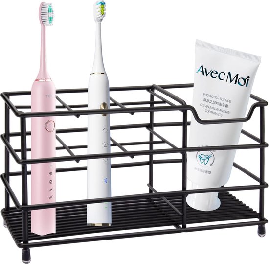 Support Brosse à Dents électrique Oral-B Avec Couvercle - Organisateur 4 Têtes + 4 Protections