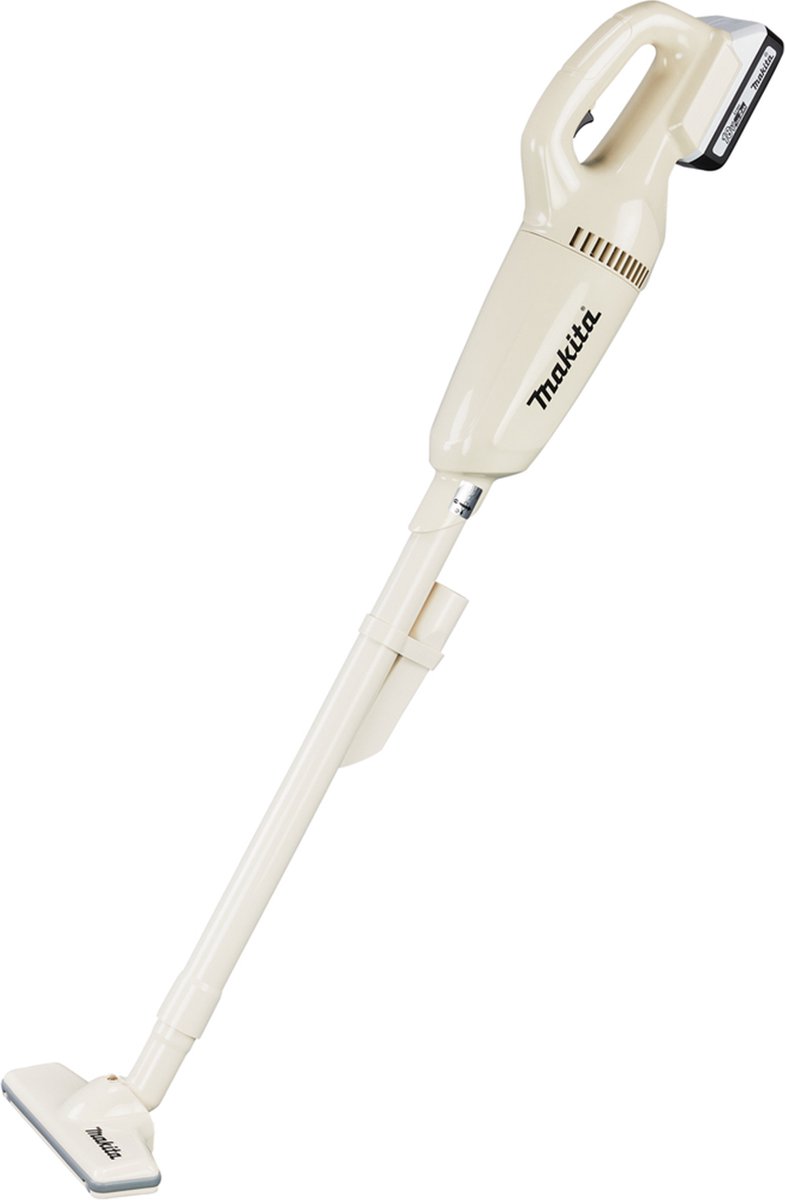 Bol.com Makita CL183D001 18V Steelstofzuiger ivoor wit + Accu en Lader aanbieding