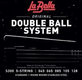 La Bella bas snaren 45-128 Double Ball Steenberger Headless 5saitig - Snarenset voor 5-string basgitaar