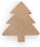 Kerstboom - Silhouetten - Mdf - 3mm Dik - Hoogte 27 cm - 6 Stuks