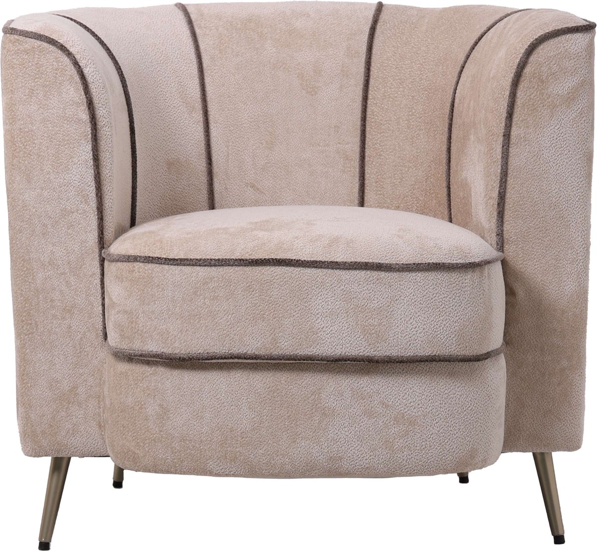 PTMD - Fauteuil John - Beige - 84x76x76cm