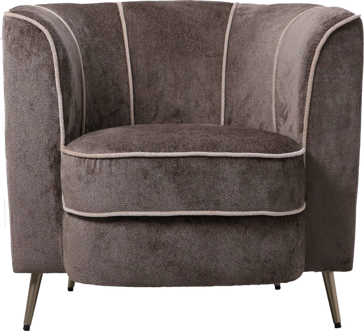 PTMD - Fauteuil John - Grijs - 84x76x76cm